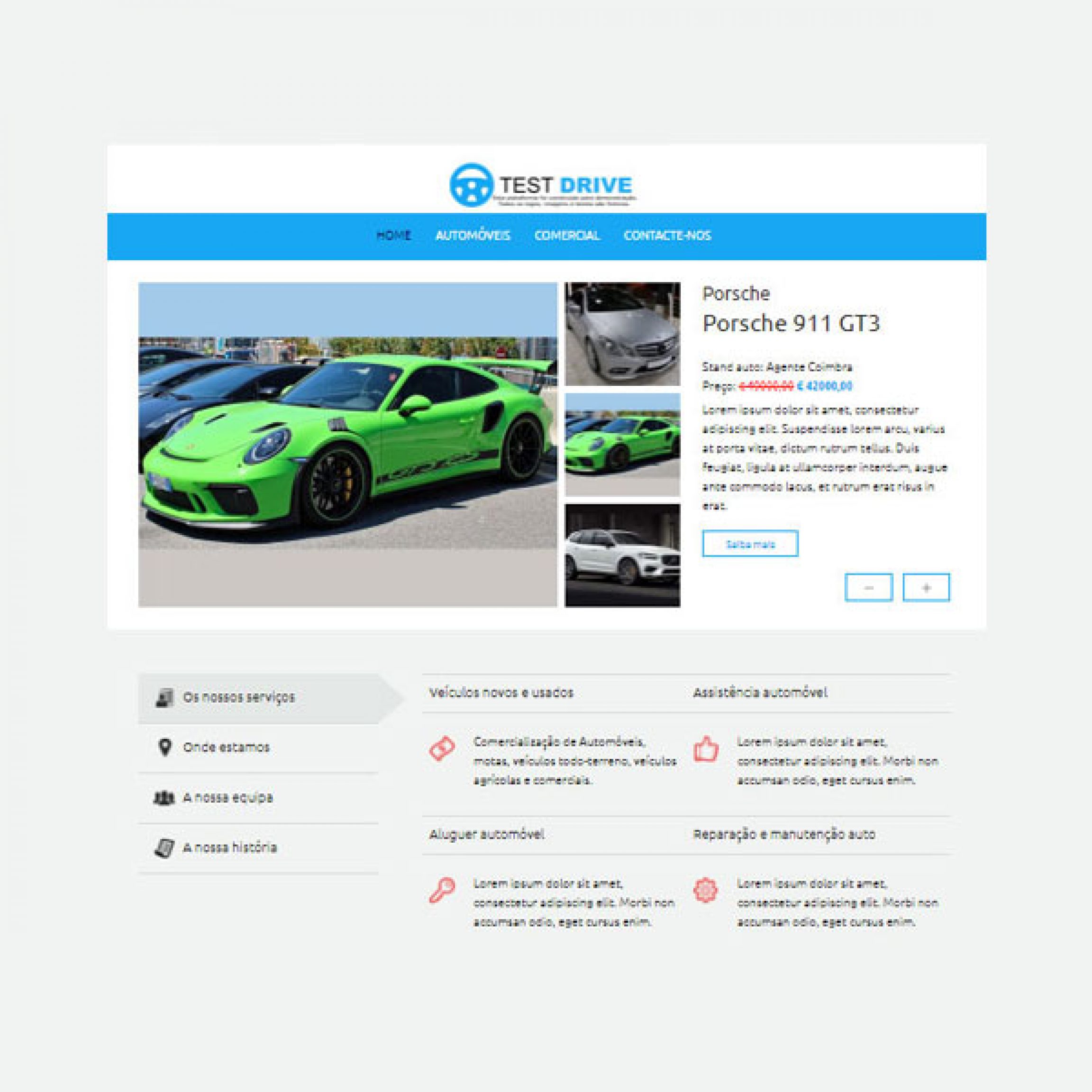 Test Drive Página Exemplo