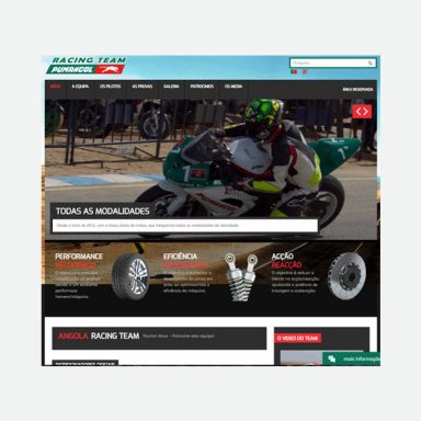 Racing Team Página Exemplo